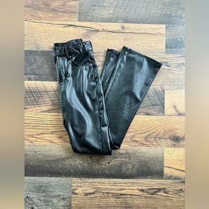 AE Stretch Vegan Leather Super High-Waisted Kick Boot Pant
